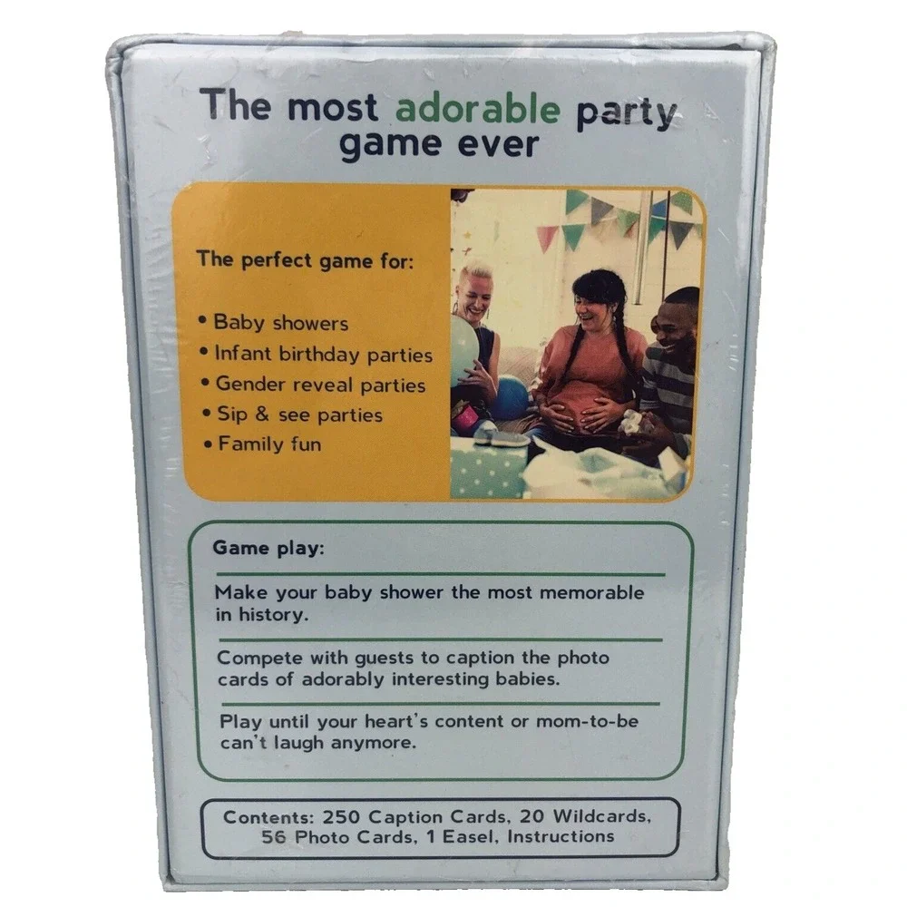 Caption The Baby Card Game Baby Shower Gender‎ Reveal Family Party Game New